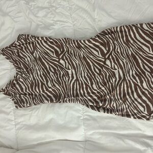 Soft animal print mini dress
